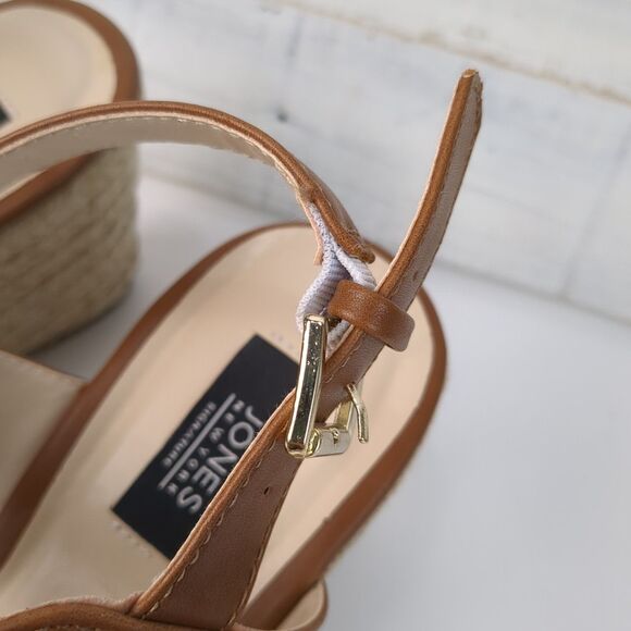 Jones New York Isotta Espadrille Brown Jute Woven Wedge Sandal Women's 10 - Picture 5 of 12